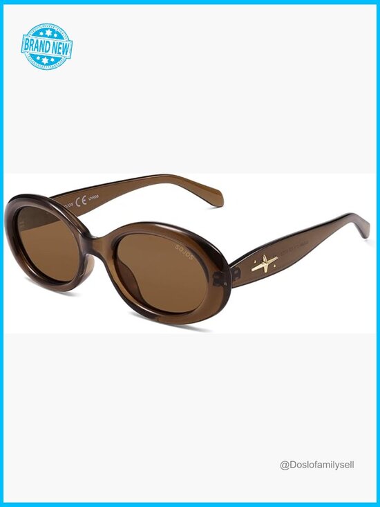 Retro Oval Polarized Sunglasses Y2K Vintage Tiny Sun Glasses UV400 Protection main image 5